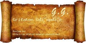 Grifaton Gáspár névjegykártya